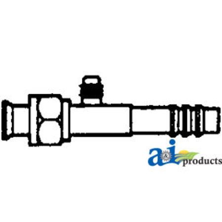A & I PRODUCTS Straight Female Flare Barb Fitting W/ R12 1/4" Service Port 0" x0" x0" A-461-676
